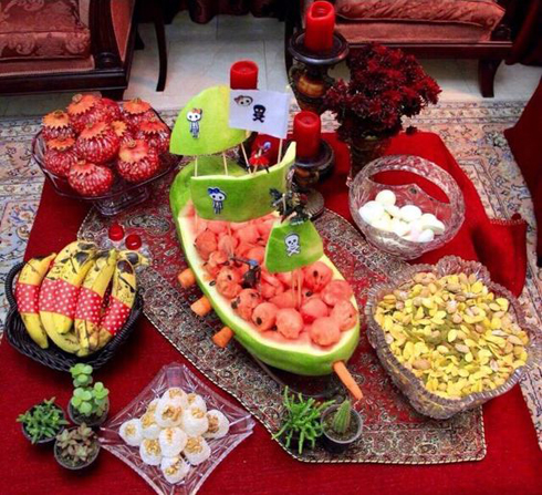 تزیین هندوانه شب یلدا