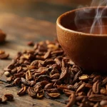 دانه‌های زنیان و دمنوش گرم زنیان برای سلامت گوارش